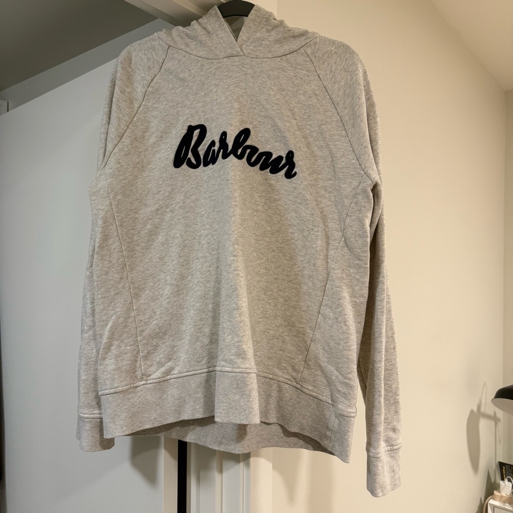 Barbour Light Gray Women's Hoodie